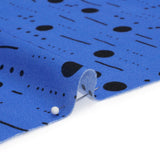 Mood Exclusive Blue Dot-Dash Decode Cotton Crepe