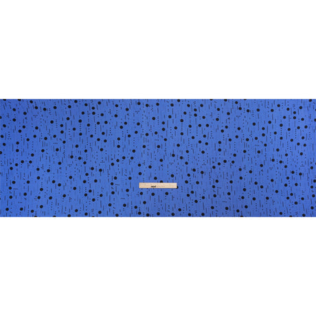 Mood Exclusive Blue Dot-Dash Decode Cotton Crepe