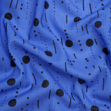 Mood Exclusive Blue Dot-Dash Decode Cotton Crepe