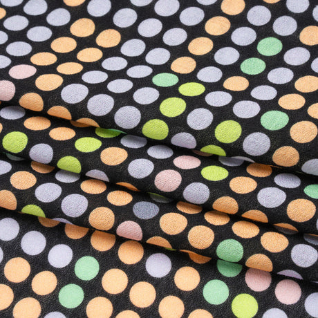 Mood Exclusive Black Candy Buttons Cotton Crepe