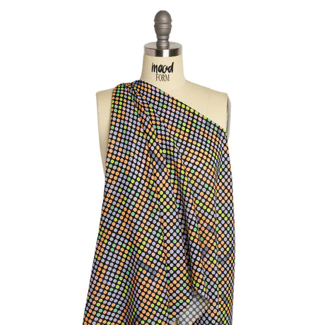 Mood Exclusive Black Candy Buttons Cotton Crepe