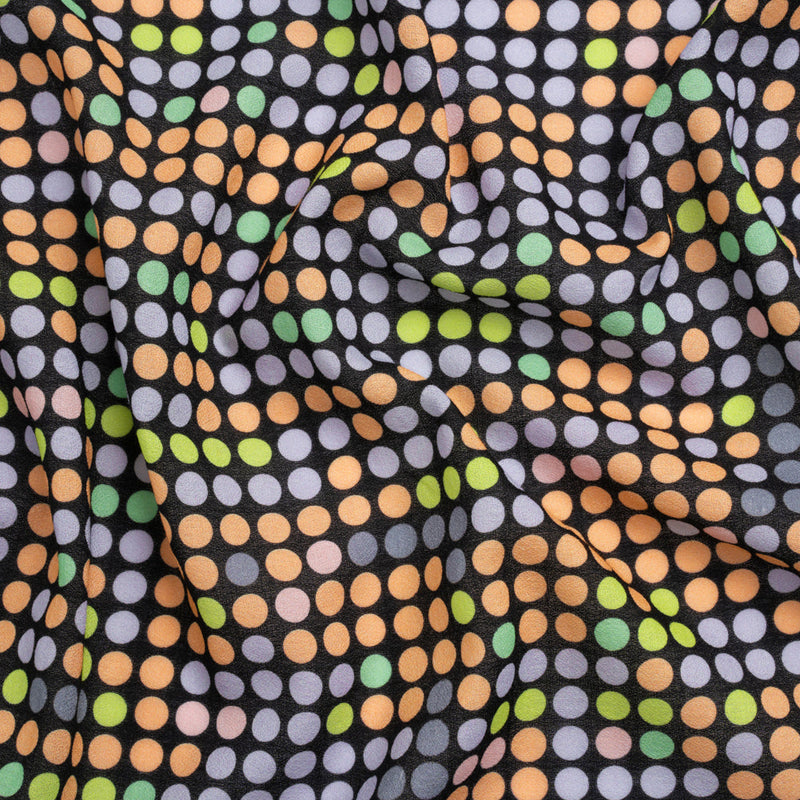 Mood Exclusive Black Candy Buttons Cotton Crepe