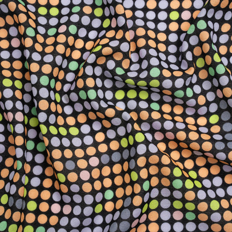 Mood Exclusive Black Candy Buttons Cotton Crepe