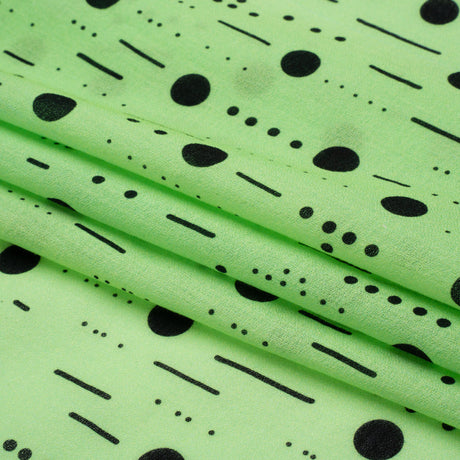Mood Exclusive Mint Dot-Dash Decode Cotton Crepe
