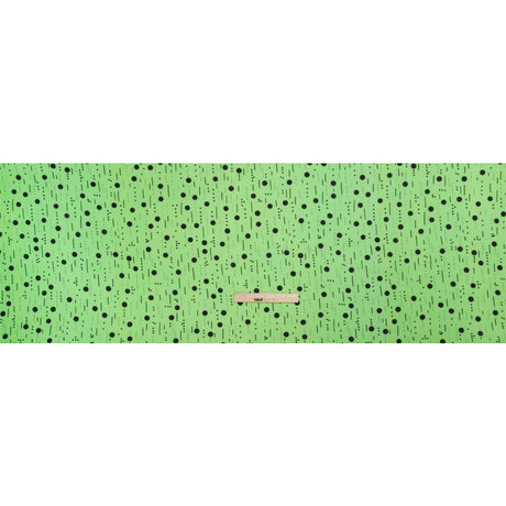 Mood Exclusive Mint Dot-Dash Decode Cotton Crepe