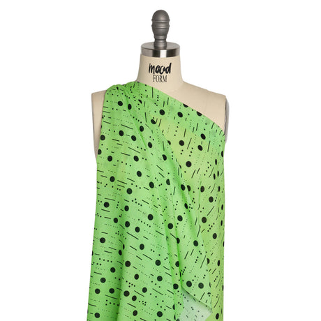 Mood Exclusive Mint Dot-Dash Decode Cotton Crepe