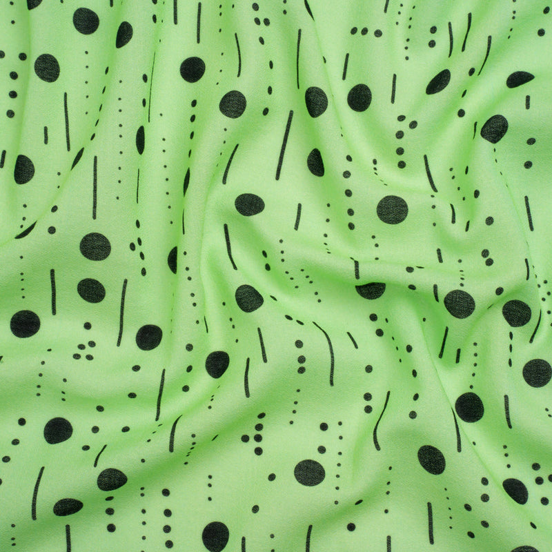 Mood Exclusive Mint Dot-Dash Decode Cotton Crepe
