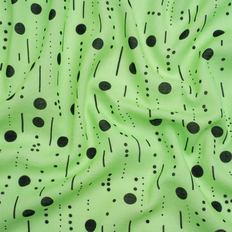 Mood Exclusive Mint Dot-Dash Decode Cotton Crepe