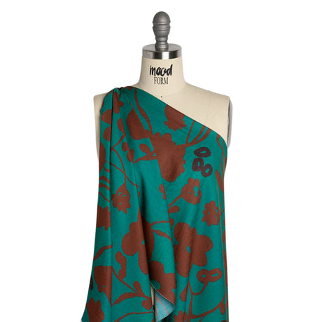 Mood Exclusive Teal Oliva Indulgence Viscose Woven