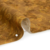Floral Viscose Jacquard Print - Brown Tie Dye and Leaves - Mood Exclusive Little Sprigs