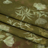 Floral Viscose Jacquard Print - Olive Green Leafy Floral - Mood Exclusive Willow Wanderer