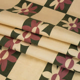 Mood Exclusive Cream Check Yourself Stretch Viscose and Polyamide Twill