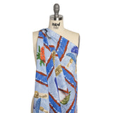 Floral Viscose Jacquard Print - Blue Outdoorsy Icons Grid - Mood Exclusive Take a Hike