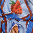 Floral Viscose Jacquard Print - Blue Outdoorsy Icons Grid - Mood Exclusive Take a Hike