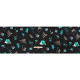 Floral Viscose Jacquard Print - Black, Blue and Red Camping Icons - Mood Exclusive Friend of Fern