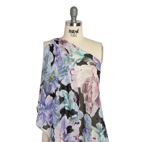 Mood Exclusive Purple Aromatic Affections Viscose Chiffon