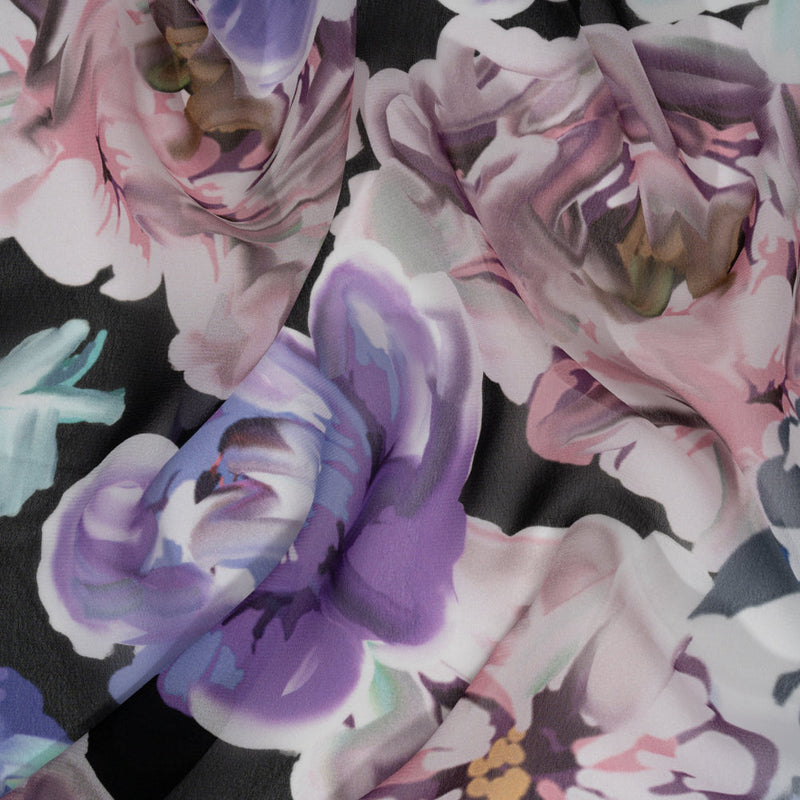 Mood Exclusive Purple Aromatic Affections Viscose Chiffon