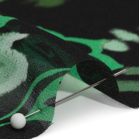 Mood Exclusive Green Ballroom Botanicals Viscose Chiffon