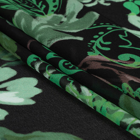 Mood Exclusive Green Ballroom Botanicals Viscose Chiffon