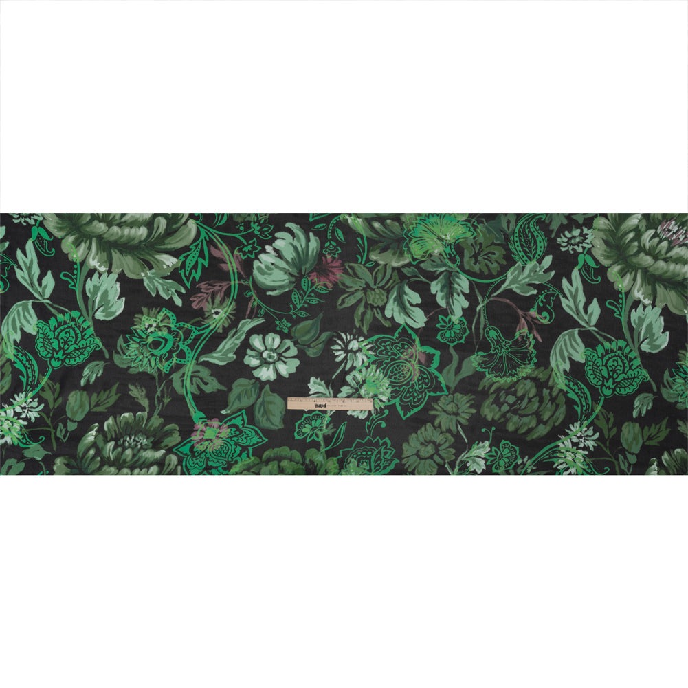 Mood Exclusive Green Ballroom Botanicals Viscose Chiffon