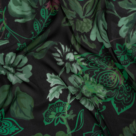 Mood Exclusive Green Ballroom Botanicals Viscose Chiffon