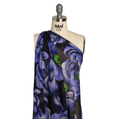 Mood Exclusive Purple Blooming Brilliance Viscose Chiffon