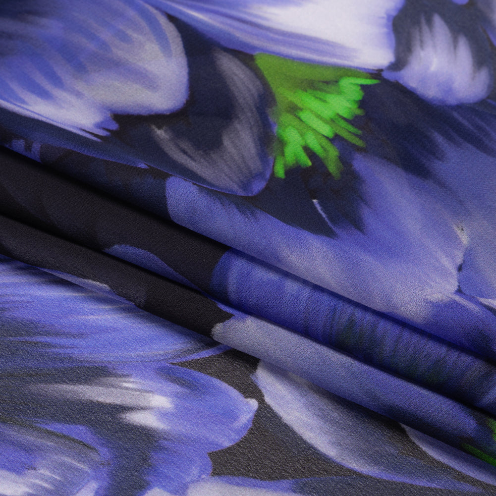 Mood Exclusive Purple Blooming Brilliance Viscose Chiffon