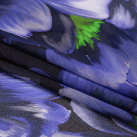 Mood Exclusive Purple Blooming Brilliance Viscose Chiffon
