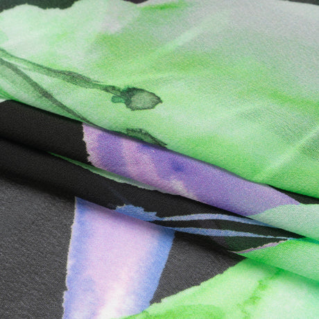 Mood Exclusive Green Orchid Overture Viscose Chiffon