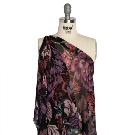 Mood Exclusive Red Ballroom Botanicals Viscose Chiffon