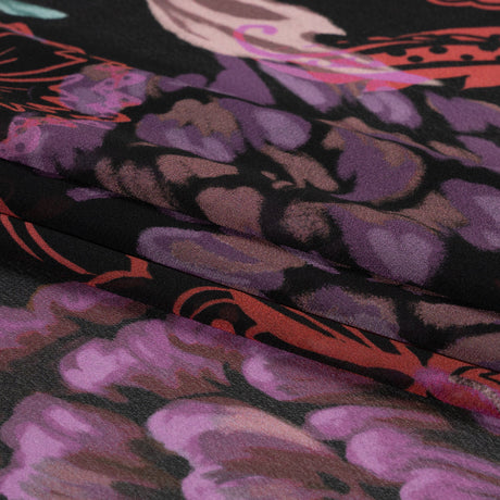Mood Exclusive Red Ballroom Botanicals Viscose Chiffon