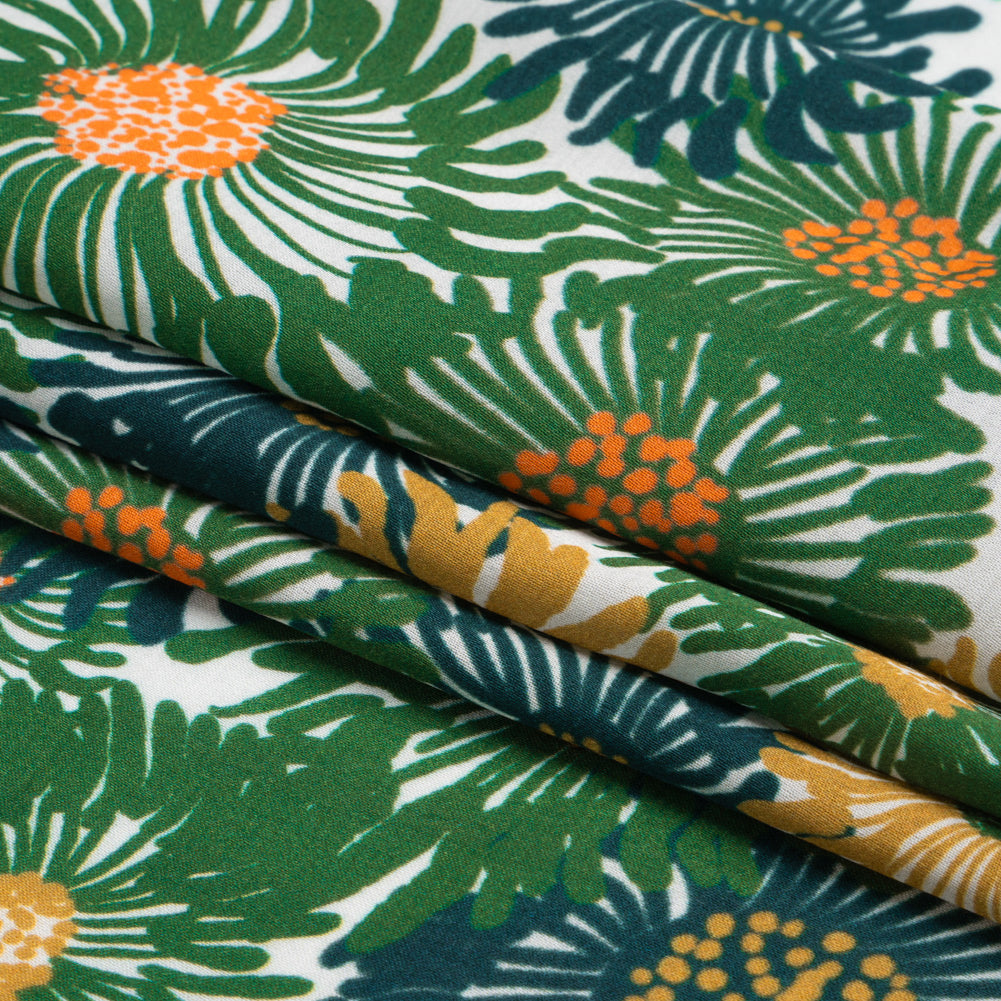 Mood Exclusive Green Wistful Weeds Striped Viscose Dobby