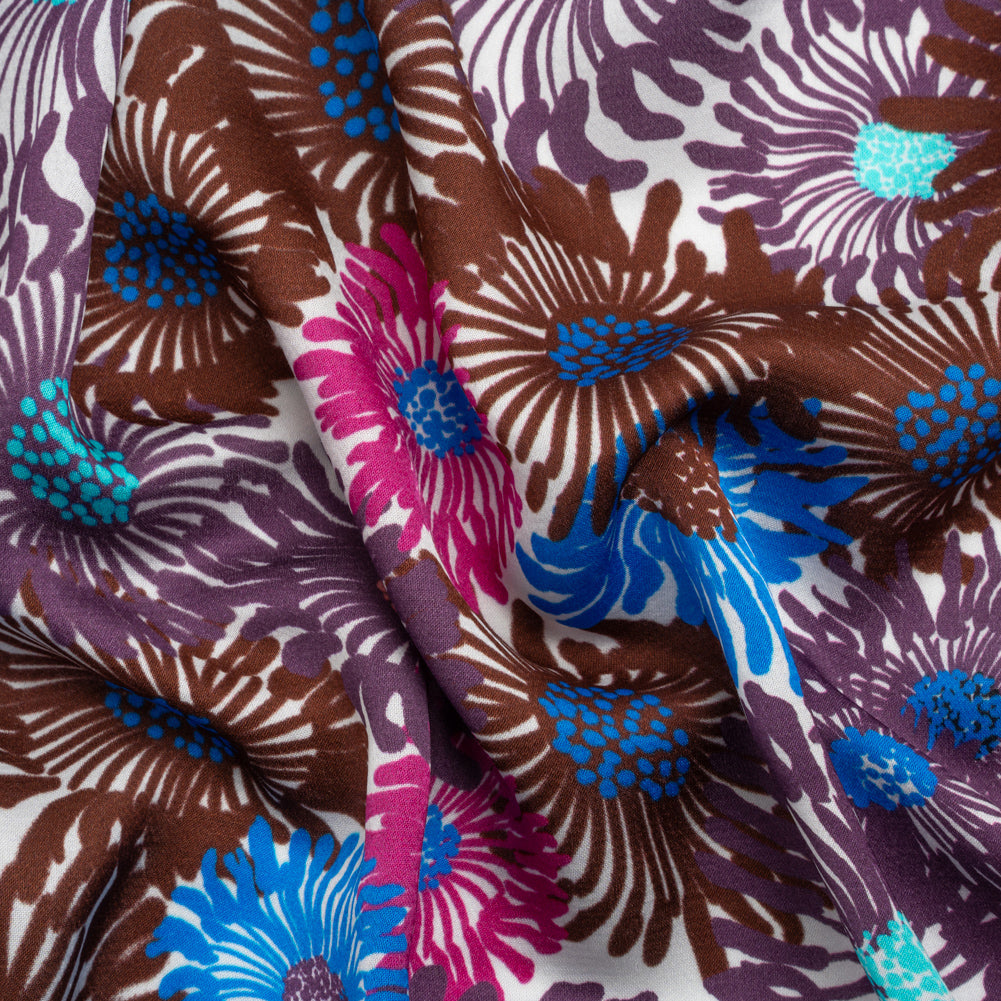 Mood Exclusive Purple Wistful Weeds Striped Viscose Dobby