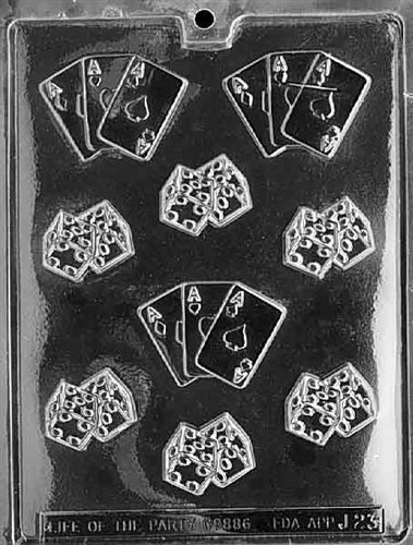Dice With Aces Chocolate Mold - LPJ023