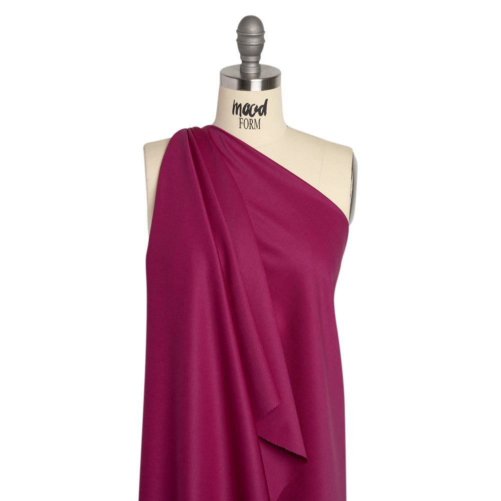 Super 120 Merino Wool Suiting - Magenta - Finn Collection