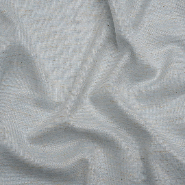 Baby Blue and Beige Heathered Lightweight Linen Blend Woven