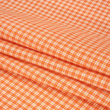 Orange, Yellow and White Plaid Medium Weight Linen Woven