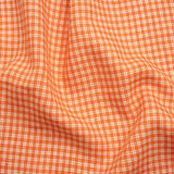 Orange, Yellow and White Plaid Medium Weight Linen Woven