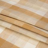 Beige and Cream Checkered Lightweight Linen Woven