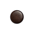 Italian Brown Flat Top Leather Shank Back Button - 24L/15mm