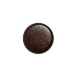 Italian Brown Flat Top Leather Shank Back Button - 24L/15mm
