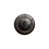 Italian Brown Flat Top Leather Shank Back Button - 28L/18mm