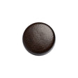 Italian Brown Flat Top Leather Shank Back Button - 28L/18mm