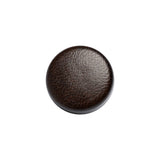 Italian Brown Flat Top Leather Shank Back Button - 28L/18mm