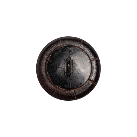Italian Brown Flat Top Leather Shank Back Button - 32L/20mm