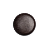 Italian Brown Flat Top Leather Shank Back Button - 32L/20mm