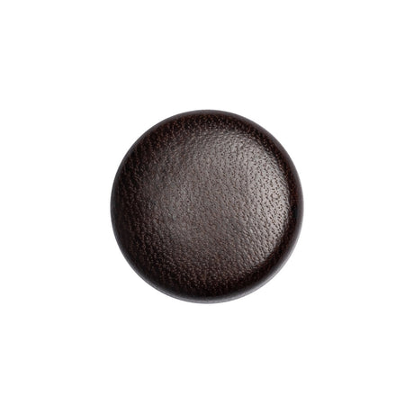 Italian Brown Flat Top Leather Shank Back Button - 32L/20mm