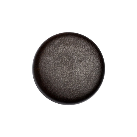 Italian Brown Flat Top Leather Shank Back Button - 36L/23mm