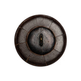 Italian Brown Flat Top Leather Shank Back Button - 40L/25.5mm