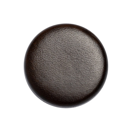Italian Brown Flat Top Leather Shank Back Button - 40L/25.5mm